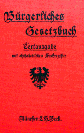 Ausgabe des BGB aus der Kaiserzeit