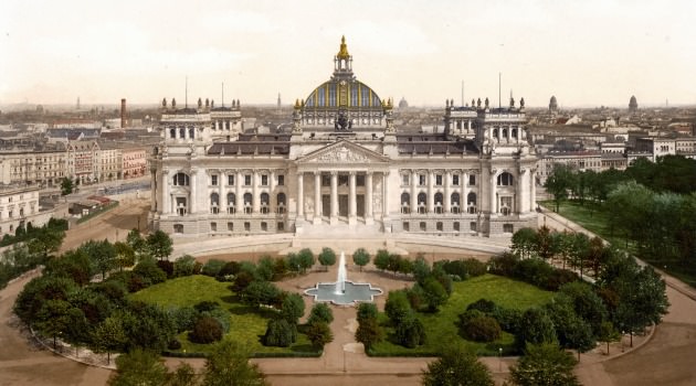 Der Reichstag in Berlin zur Kaiserzeit